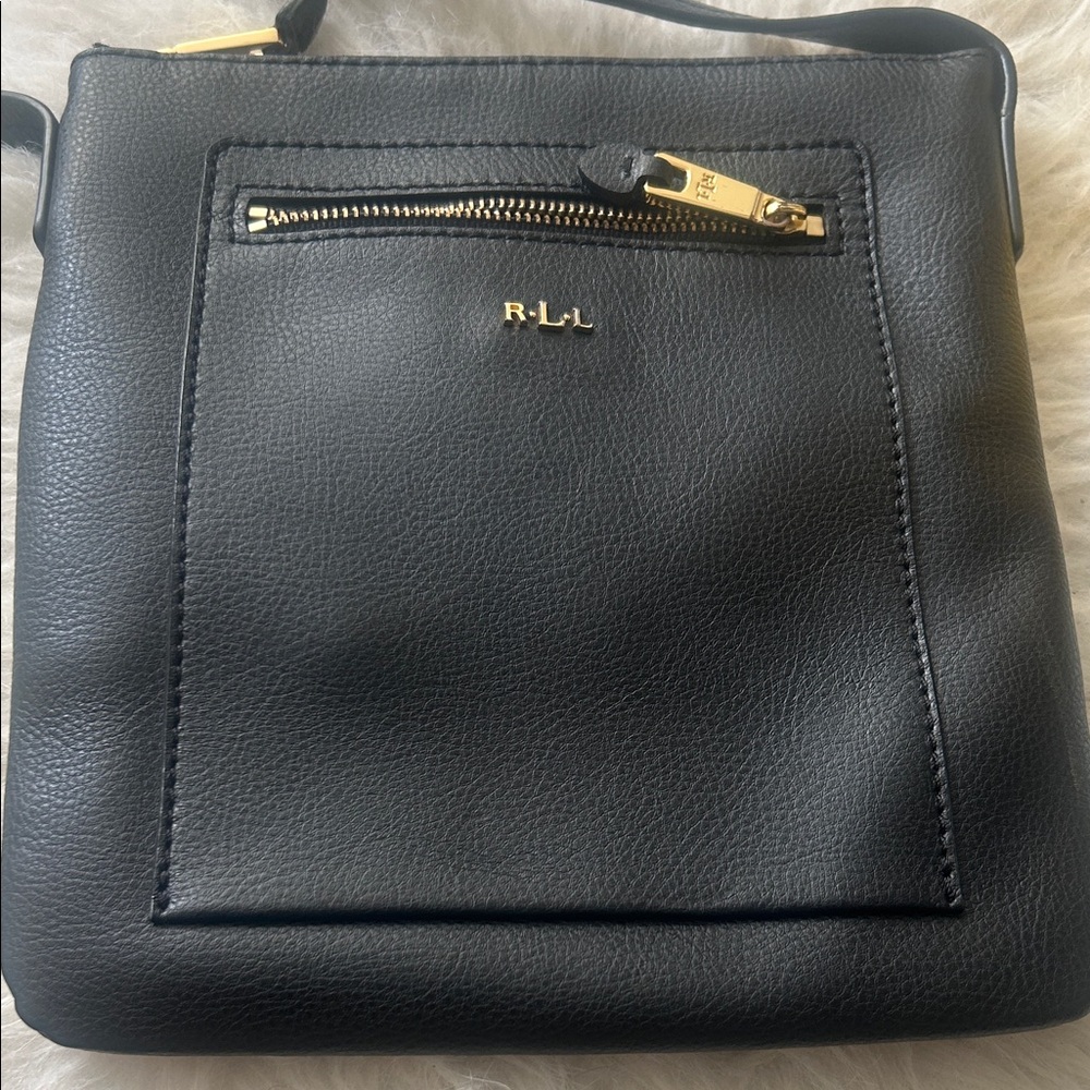 Ralph Lauren Black Leather Shoulder Bag